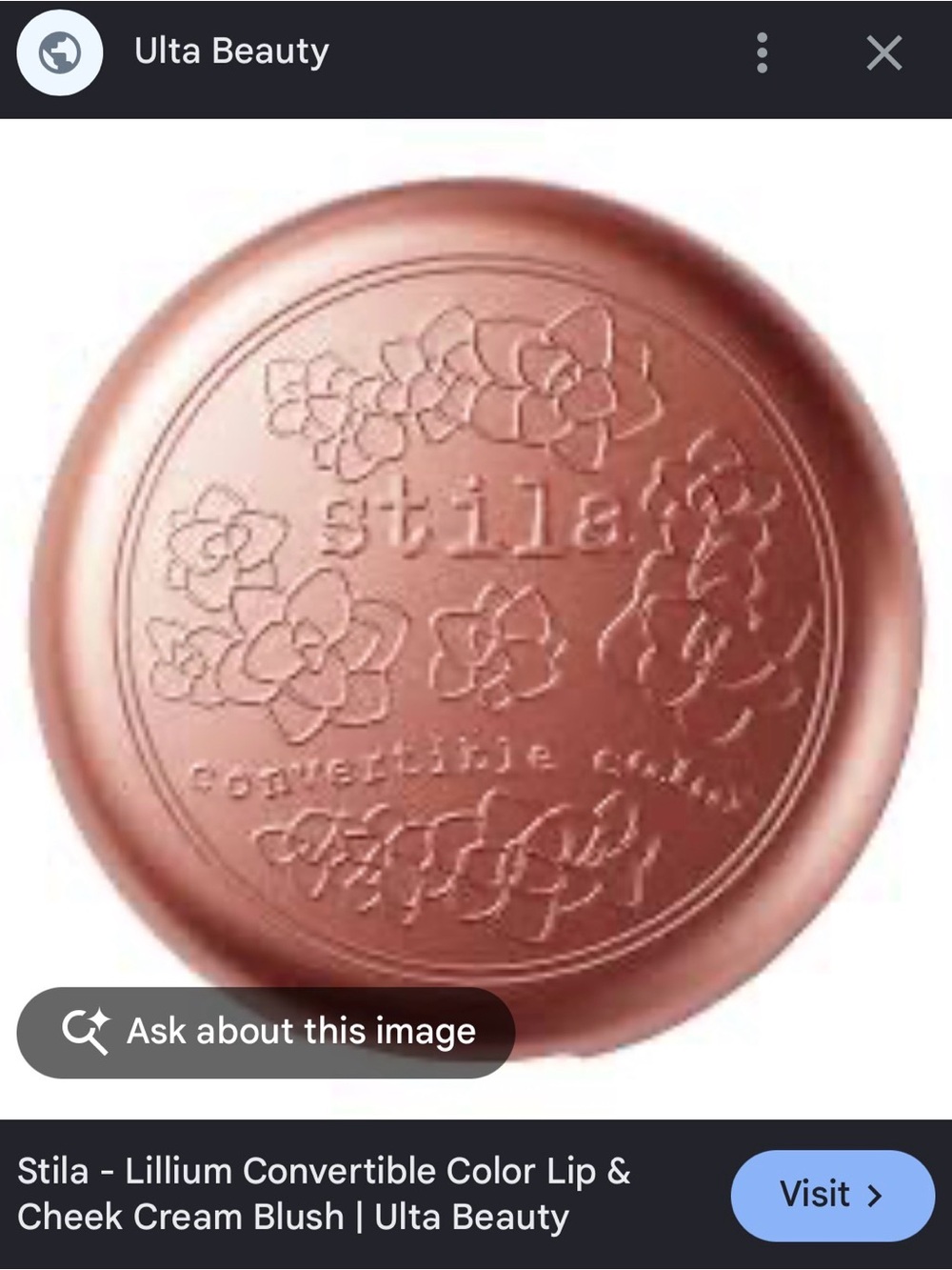 Stila Cream Lip & Cheek Tint in Lilium